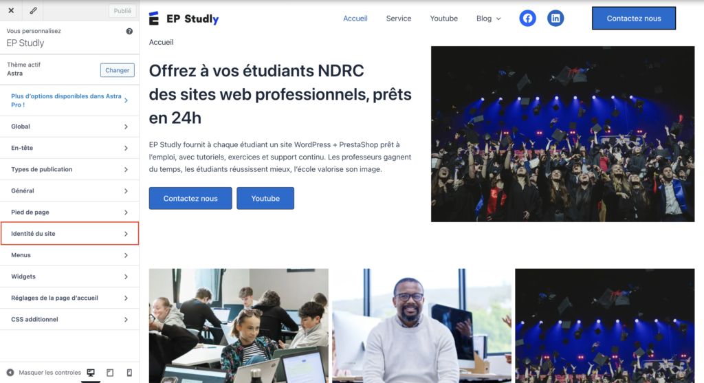 Importer le logo WordPress Etape 2