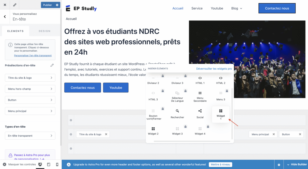 image dans le header wordpress widget 1