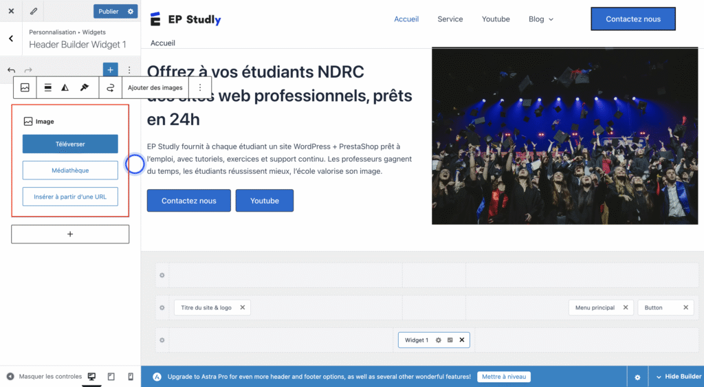 Ajout image dans le header wordpress 