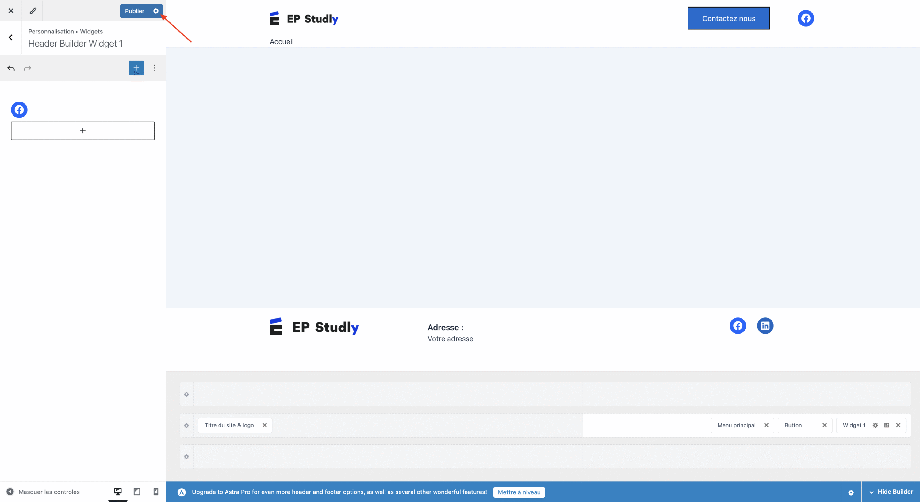 Publier vos modifications wordpress