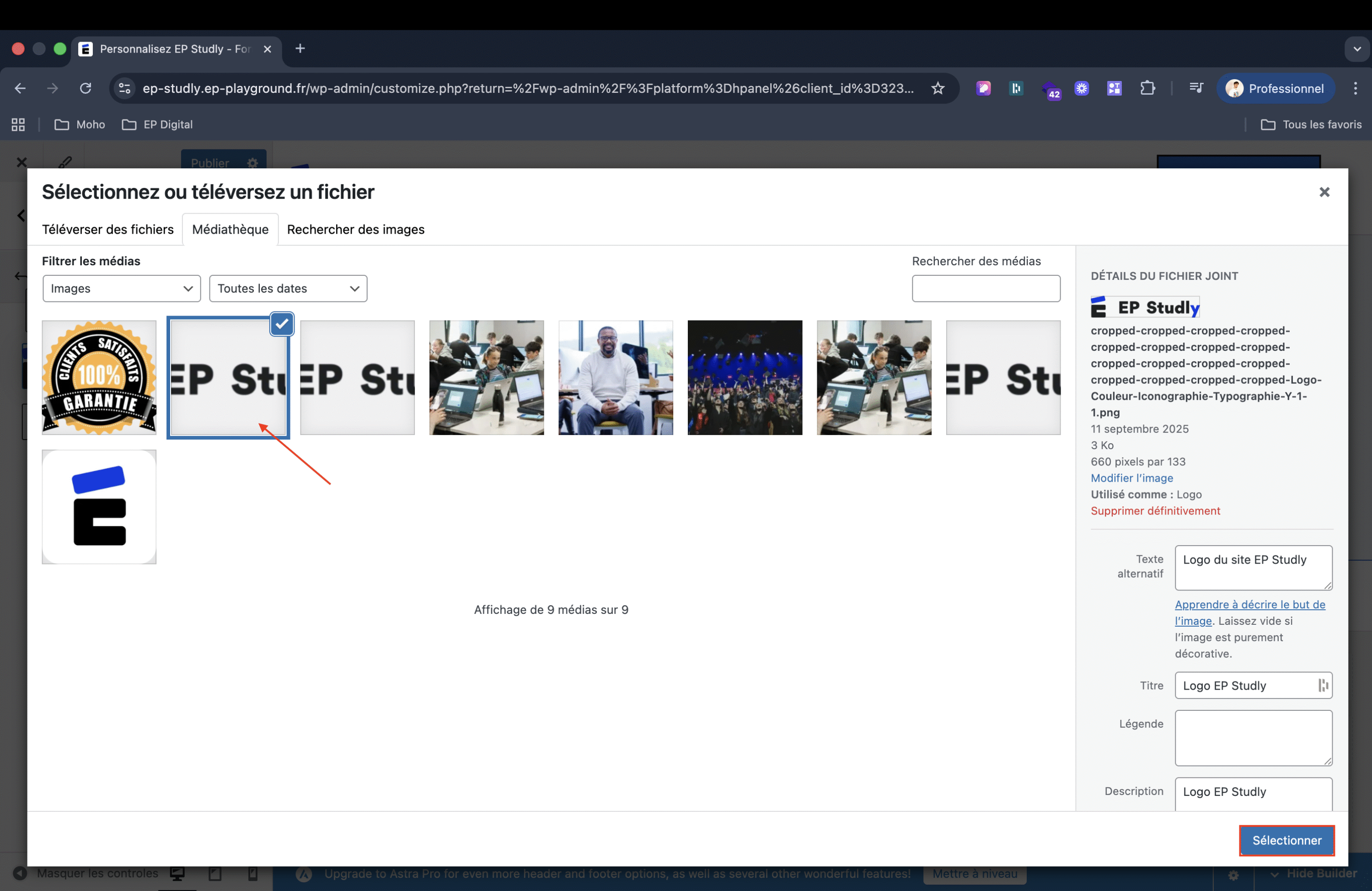 Sélectionner votre logo