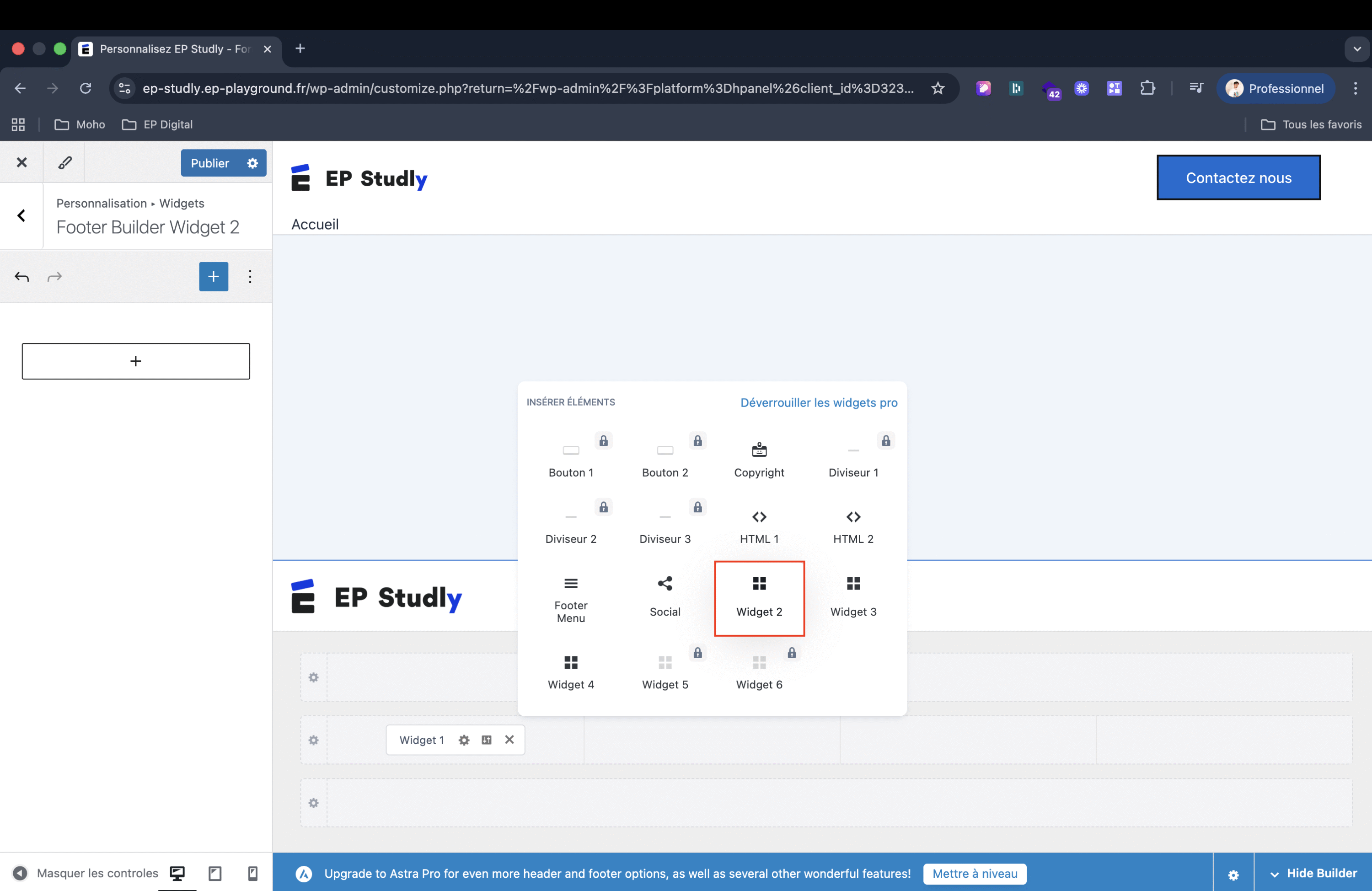 Ajouter votre widget numéro 2