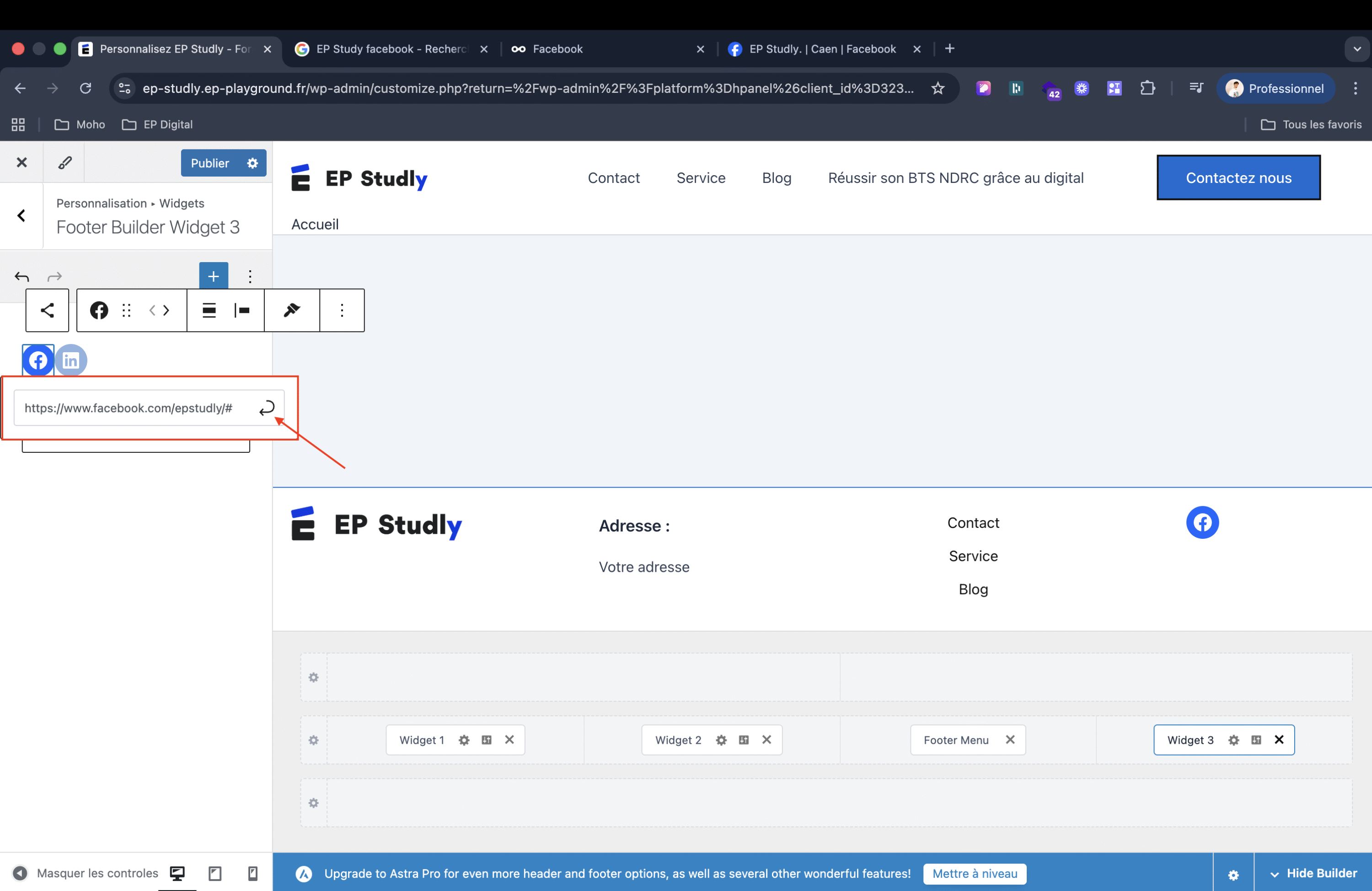 Insérer le lien de votre réseau 