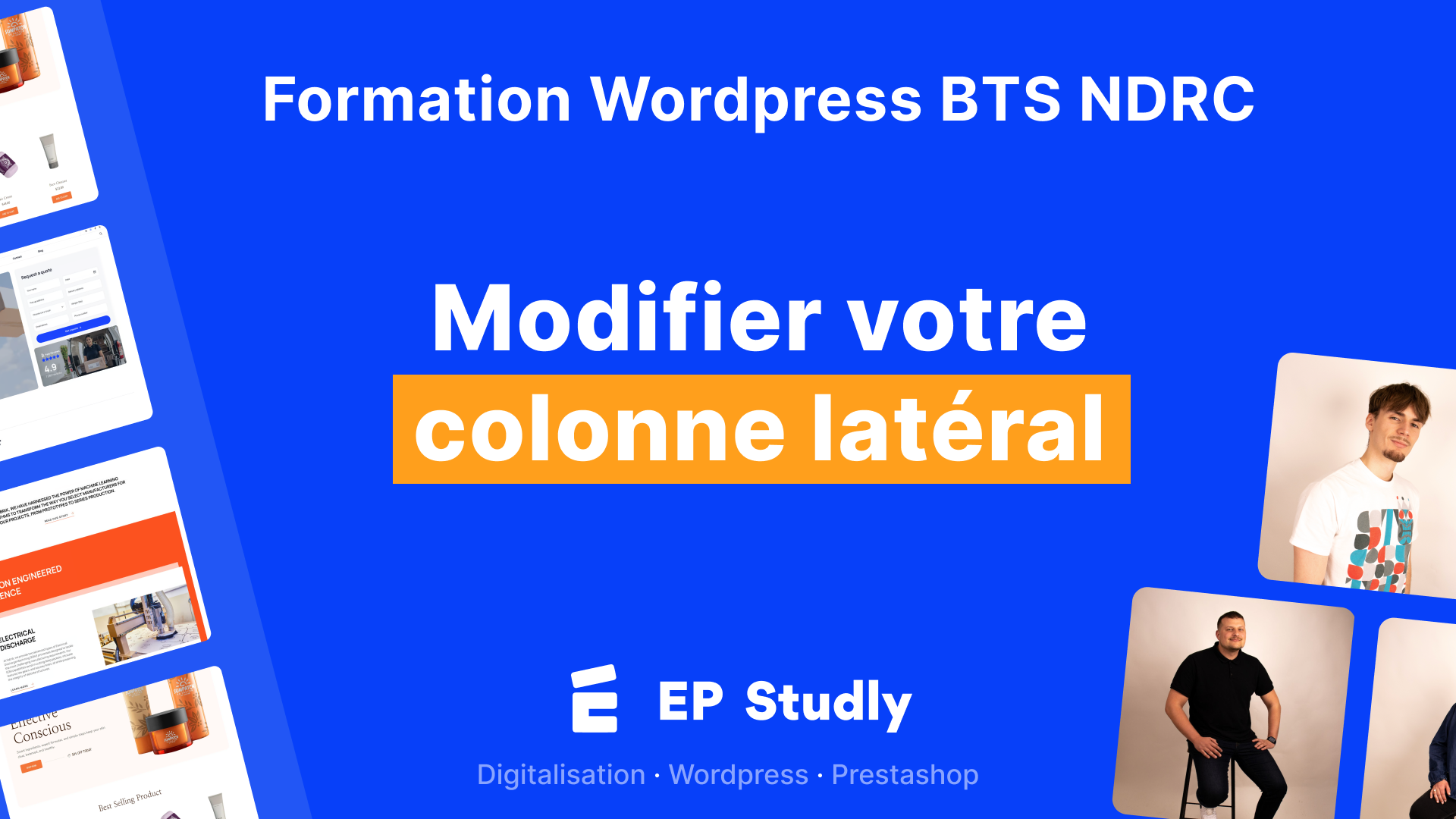 Modifier votre colonne latéral pour votre blog