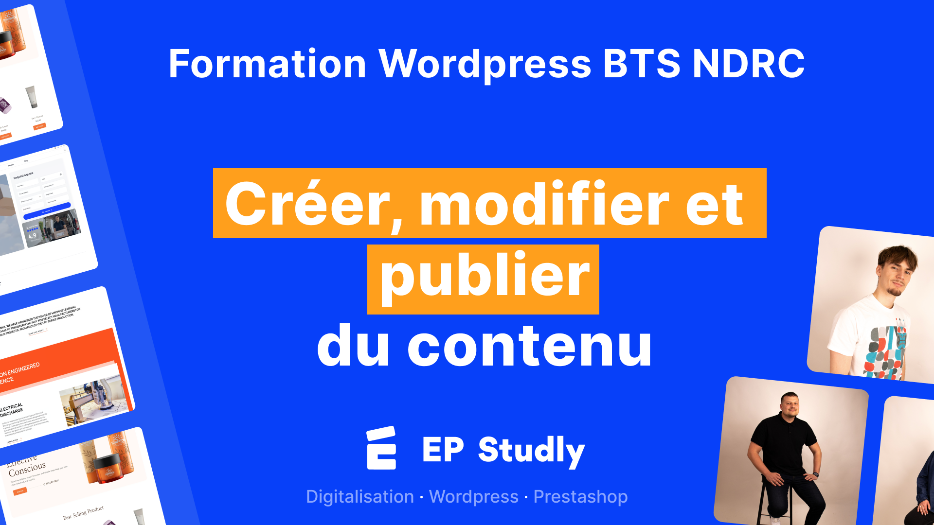 Créer, modifier et publier du contenu sur wordpress