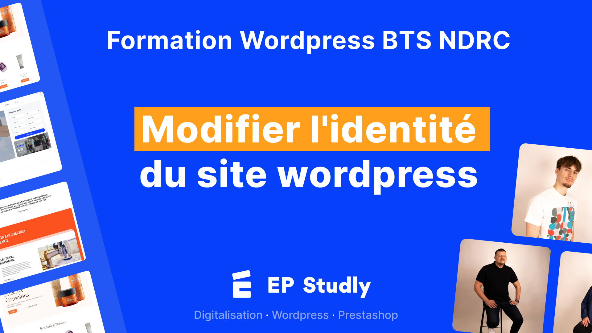 Identité du site Formation WordPress