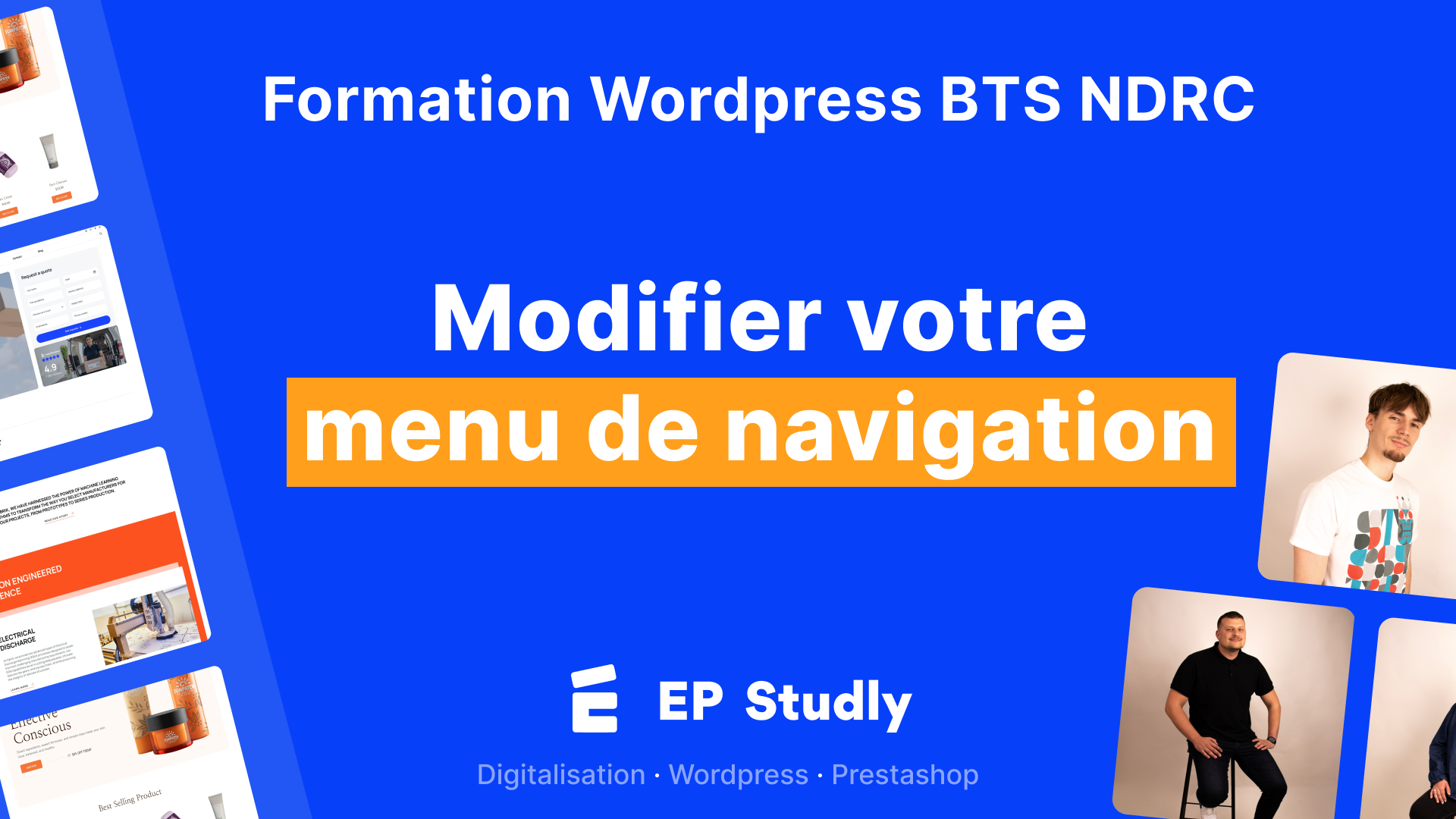 Modifier votre menu de navigation wordpress