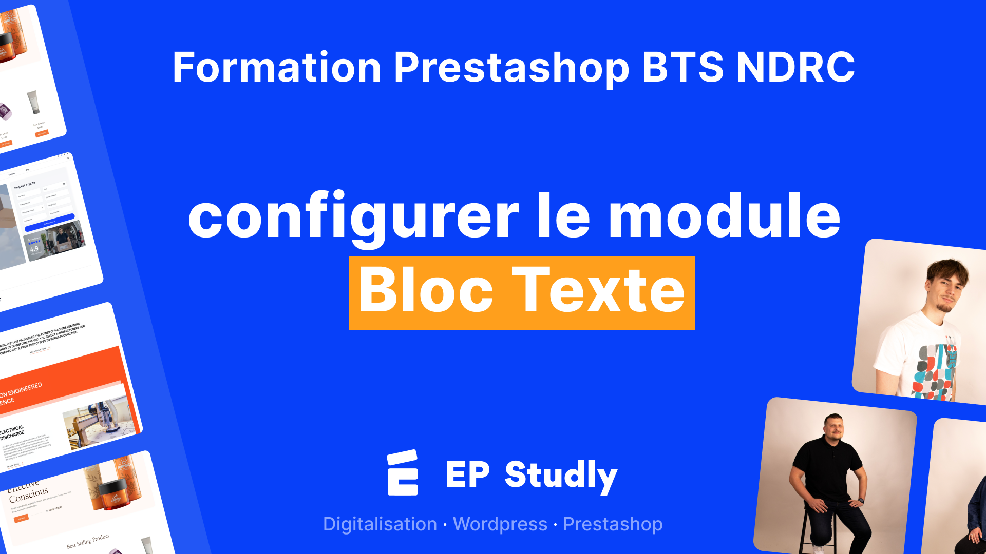 5.4 Activer/désactiver et configurer le module Bloc Texte